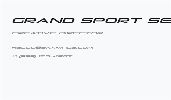 Grand Sport Semi-Italic Business Card