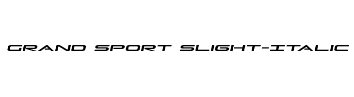 Grand Sport Slight-Italic  font caratteri gratis