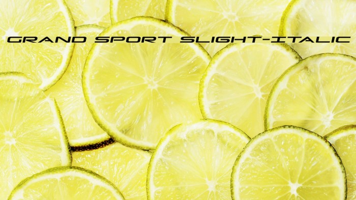 Grand Sport Slight-Italic Example 1