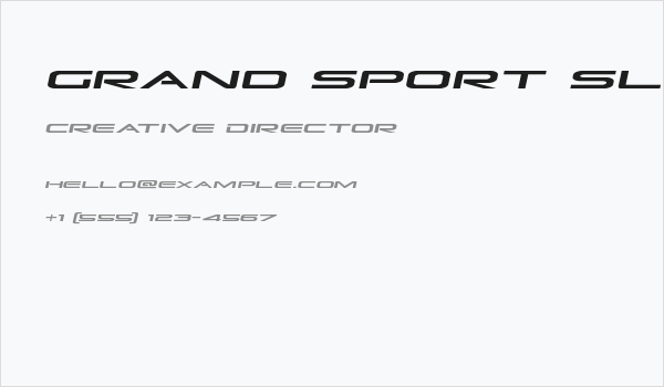 Grand Sport Slight-Italic Business Card