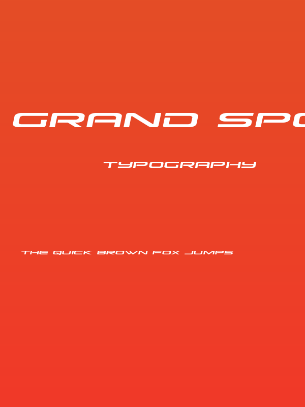 Grand Sport Slight-Italic Poster