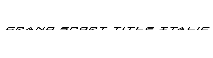 Grand Sport Title Italic  नि: शुल्क फ़ॉन्ट्स डाउनलोड