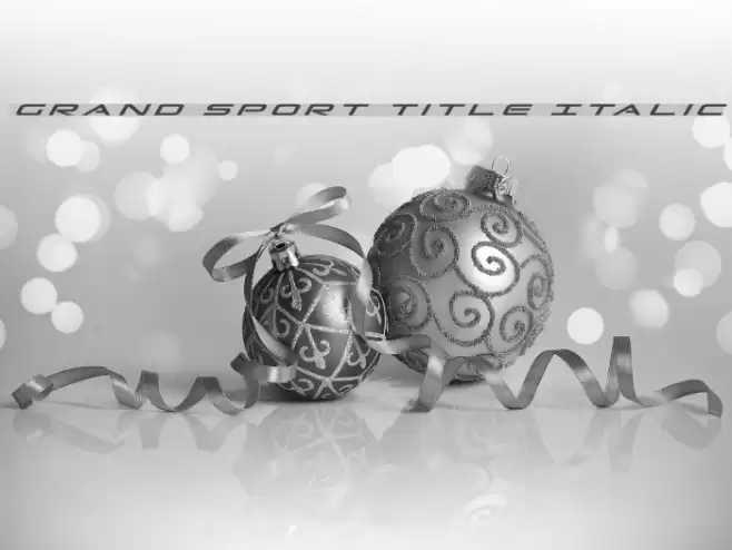 Grand Sport Title Italic Font examples