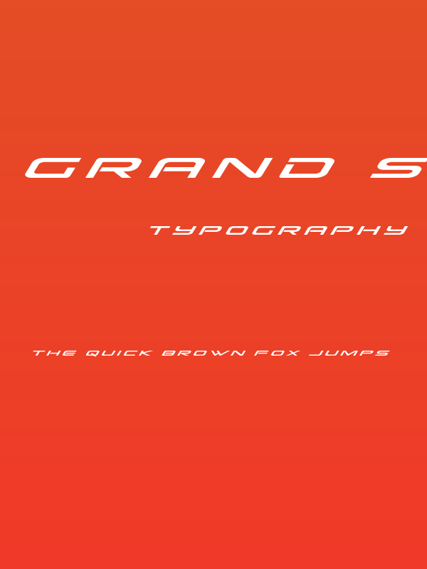 Grand Sport Title Italic Poster