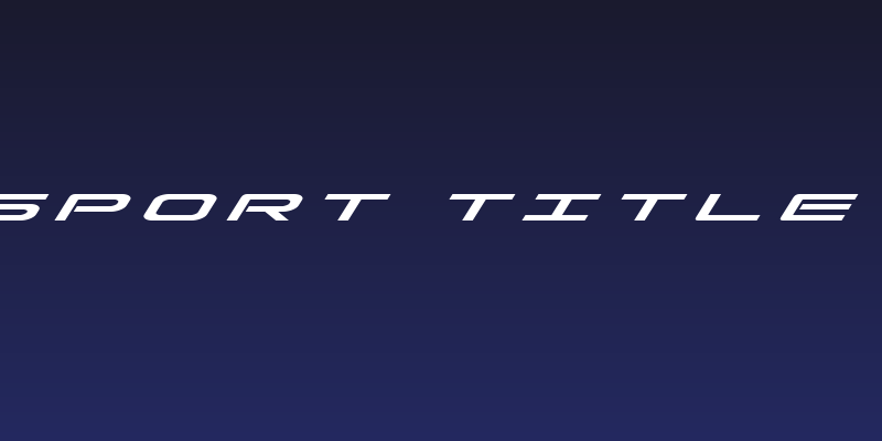 Grand Sport Title Italic Social Header
