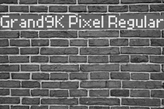 Grand9K Pixel Regular Font examples