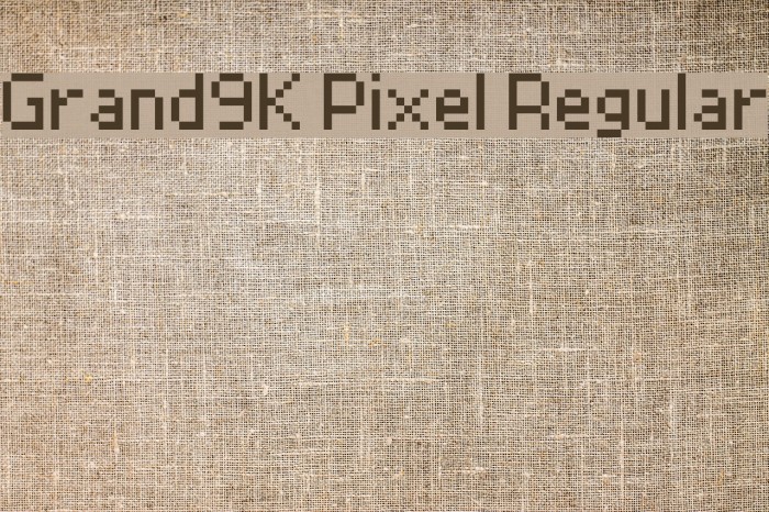 Grand9K Pixel Regular Font examples