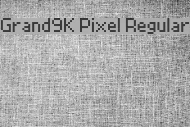 Grand9K Pixel Regular Font examples