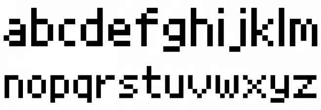 Grand9K Pixel Regular Caratteri MINUSCOLO