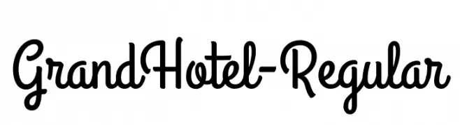 GrandHotel-Regular  font caratteri gratis