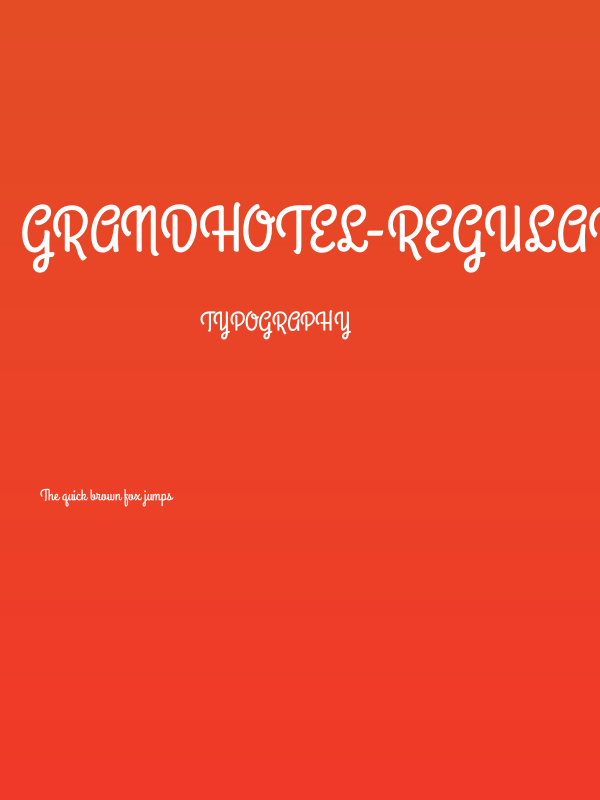 GrandHotel-Regular Poster