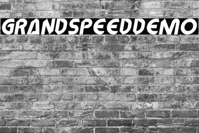 GrandSpeedDemo Шрифта examples
