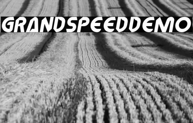 GrandSpeedDemo Шрифта examples