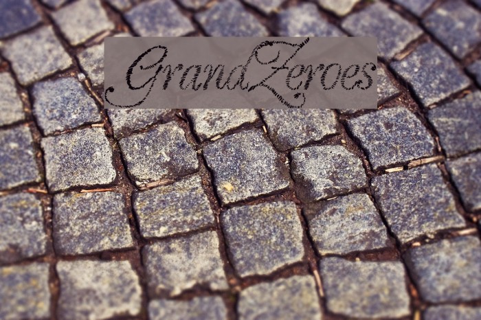 GrandZeroes Font examples