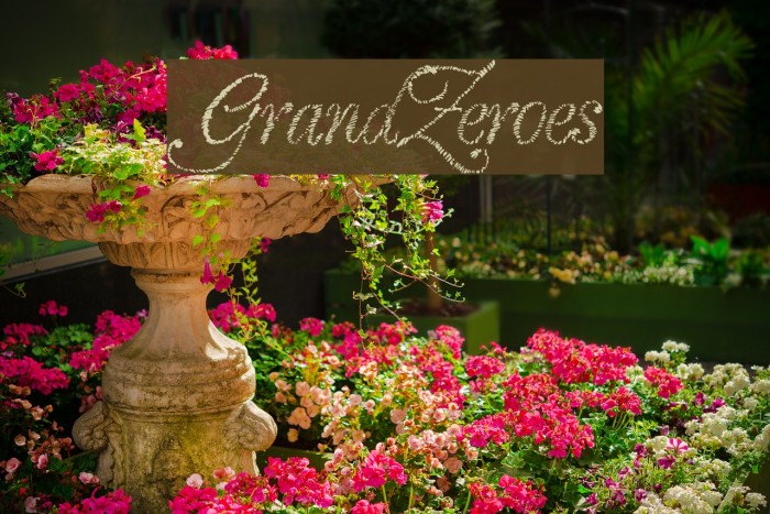 GrandZeroes Font examples