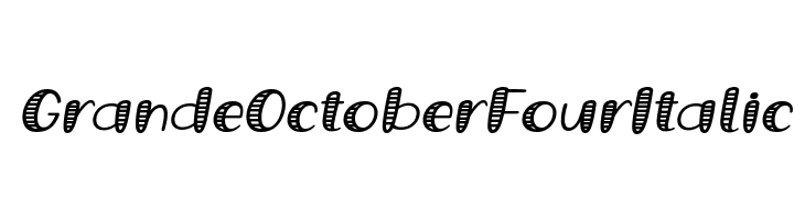 Grande October Four Italic  font caratteri gratis