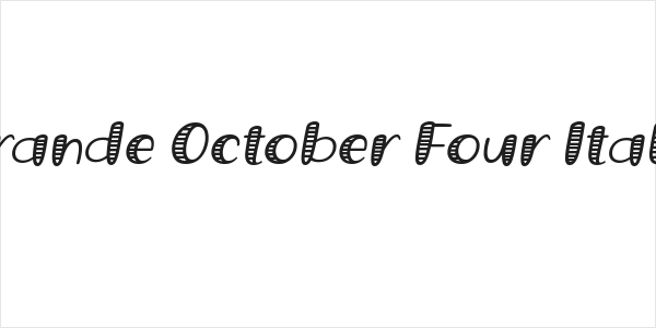 Grande October Four Italic Logo