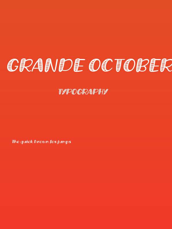 Grande October Four Italic Poster