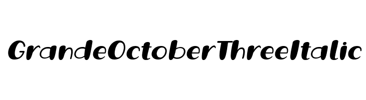 Grande October Three Italic  नि: शुल्क फ़ॉन्ट्स डाउनलोड
