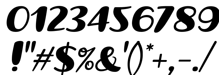 Grande October Three Italic Font OTHER CHARS