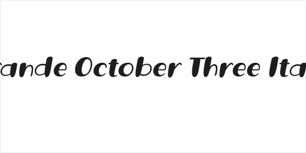 Grande October Three Italic Logo