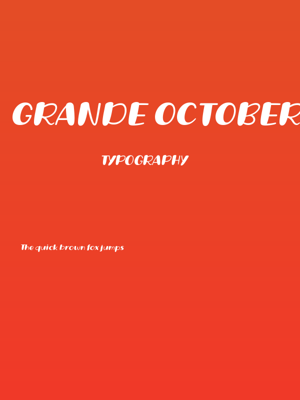 Grande October Three Italic Poster