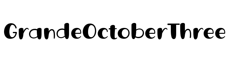 Grande October Three  नि: शुल्क फ़ॉन्ट्स डाउनलोड