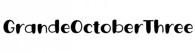 Grande October Three  les polices de caractères gratuit tlcharger