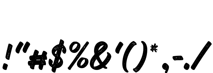GrandeGrungeDEMO-Regular Font OTHER CHARS