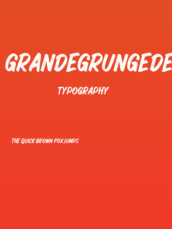 GrandeGrungeDEMO-Regular Poster