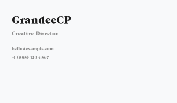 GrandeeCP Business Card