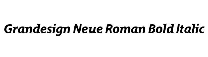 Grandesign Neue Roman Bold Italic Font