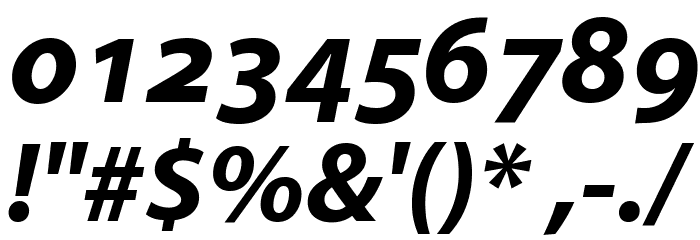 Grandesign Neue Roman Bold Italic フォント その他の文字