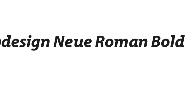 Grandesign Neue Roman Bold Italic Logo