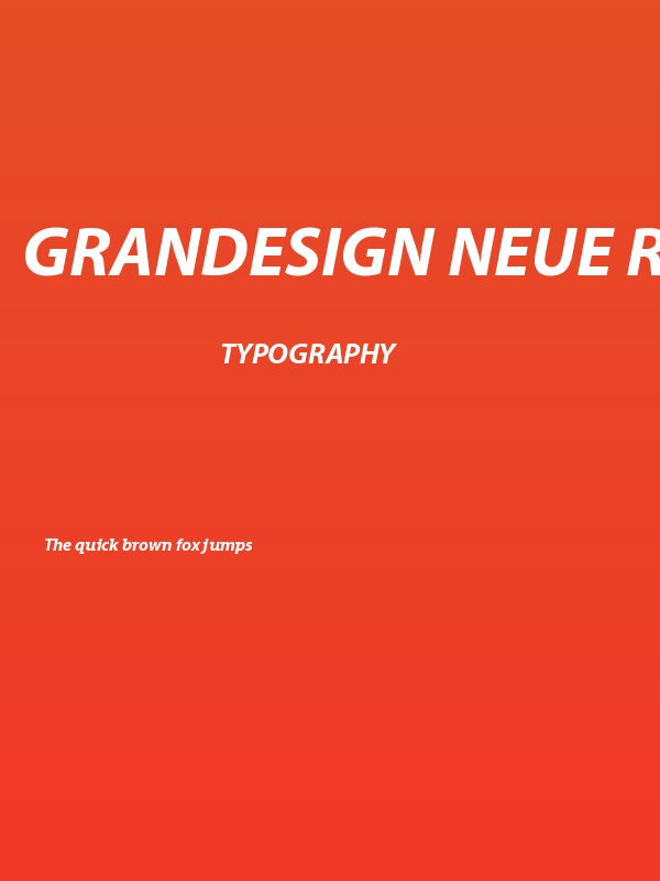 Grandesign Neue Roman Bold Italic Poster