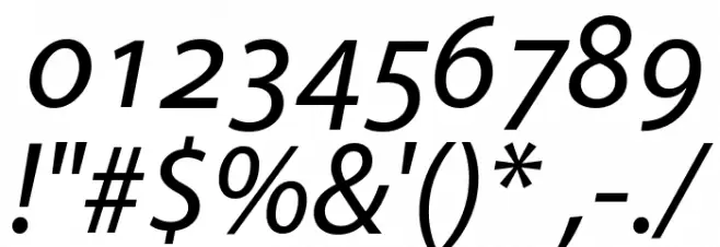 Grandesign Neue Roman Italic Шрифта ДРУГИЕ символов