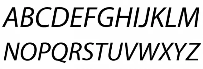 Grandesign Neue Roman Italic फ़ॉन्ट अपरकेस