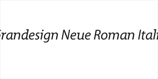 Grandesign Neue Roman Italic Logo