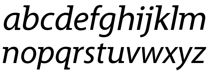 Grandesign Neue Roman Italic Шрифта строчной