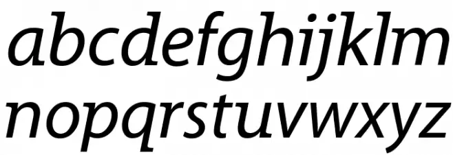 Grandesign Neue Roman Italic Шрифта строчной