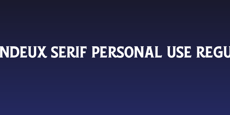 Grandeux Serif PERSONAL USE Regular Social Header