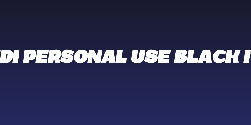 Grandi PERSONAL USE Black Italic Social Header