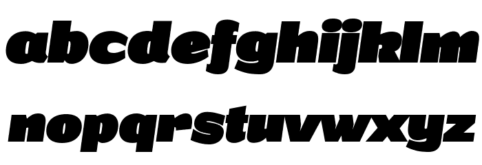 Grandi PERSONAL USE Black Italic Font LOWERCASE