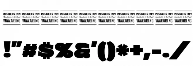 Grandi PERSONAL USE Black Font OTHER CHARS