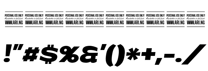 Grandi PERSONAL USE Bold Italic Font OTHER CHARS