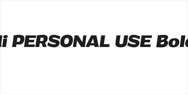 Grandi PERSONAL USE Bold Italic Logo