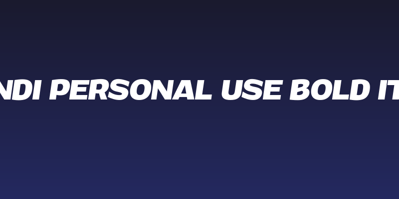 Grandi PERSONAL USE Bold Italic Social Header