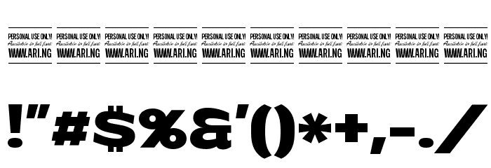 Grandi PERSONAL USE Bold Font OTHER CHARS