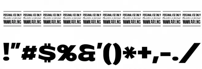 Grandi PERSONAL USE Bold Font OTHER CHARS