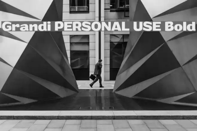 Grandi PERSONAL USE Bold Font examples